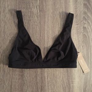 NWT J. Crew black plunge v-neck bralette